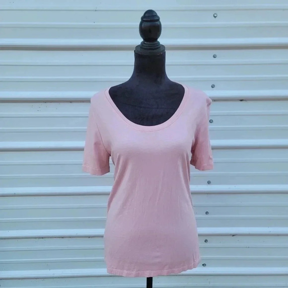 Eddie Bauer T-Shirt Womens Modal Pink Crew Neck Short Sleeve Tee Top Short M - Picture 1 of 8